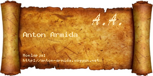 Anton Armida névjegykártya